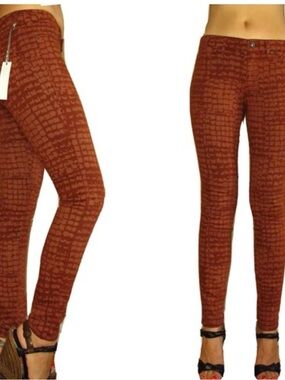 NWT Rich & skinny Rust Patterned Skinny Pants